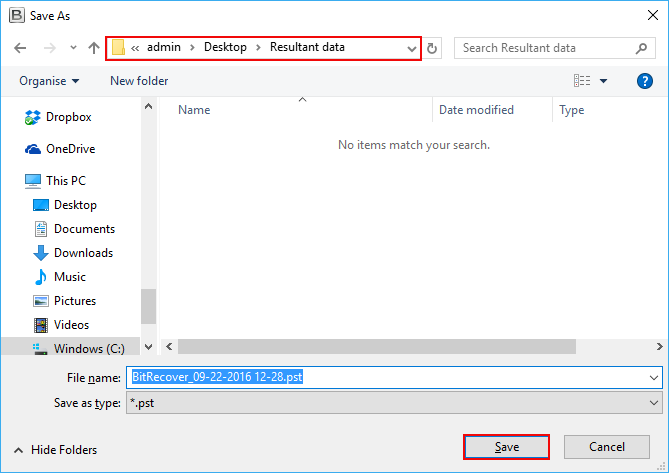 save resultant data
