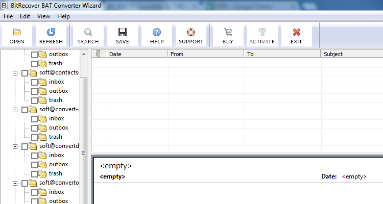 BAT Converter Wizard: Convert The BAT emails TBB to Outlook PST, EML