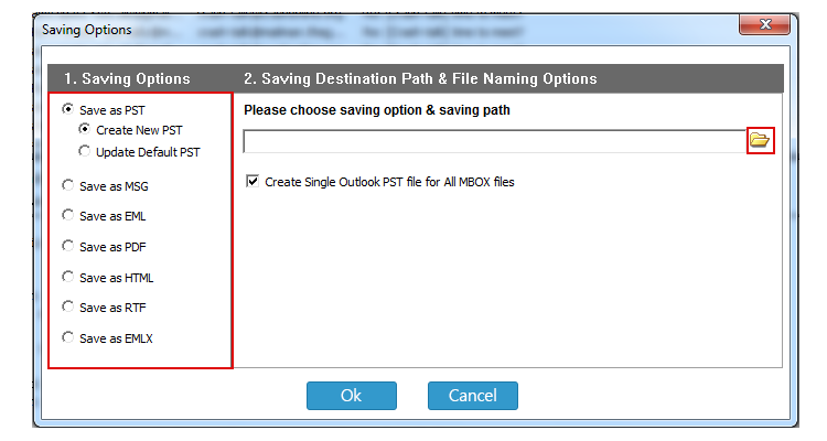 select format to save