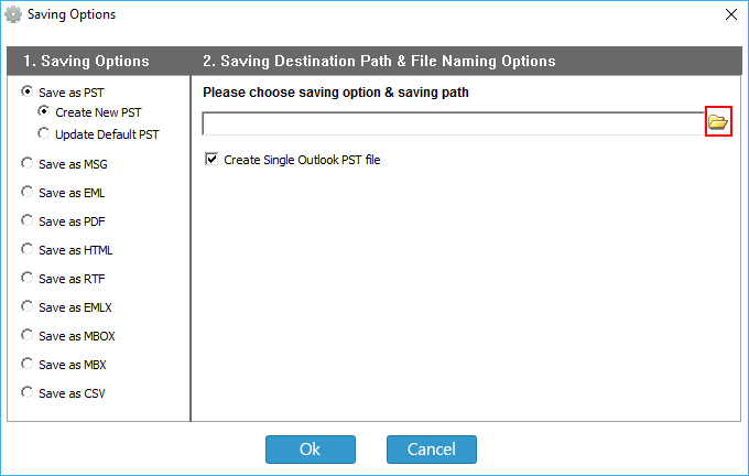 select file format